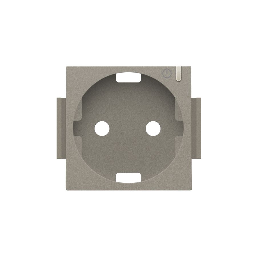 Afwerkingsset geconn. schakelbaar stopcontact+knop bronze