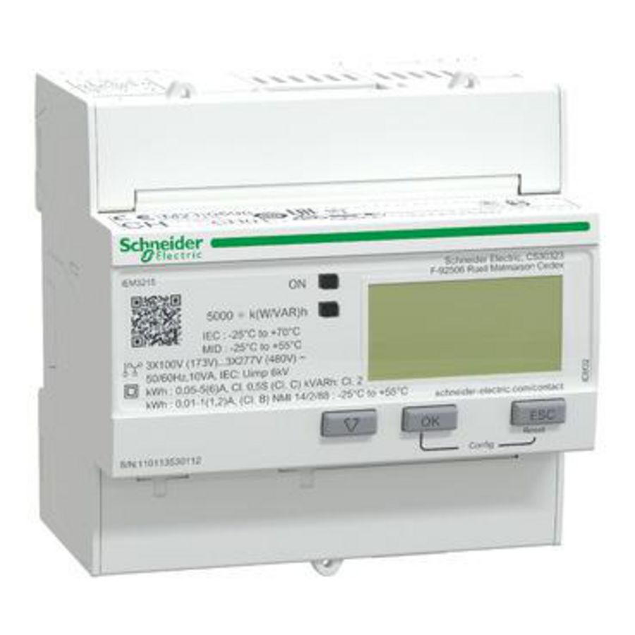 kWh-meter Multitarief 2xdigitale ingang 3F In=1/5A iEM3215