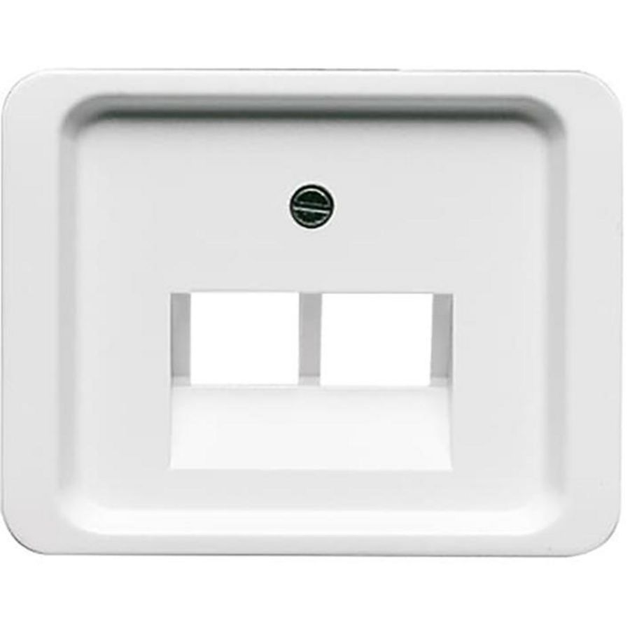 Centraalplaat afd v datadoos 2 x RJ45 a-albast (1803-02-24G)