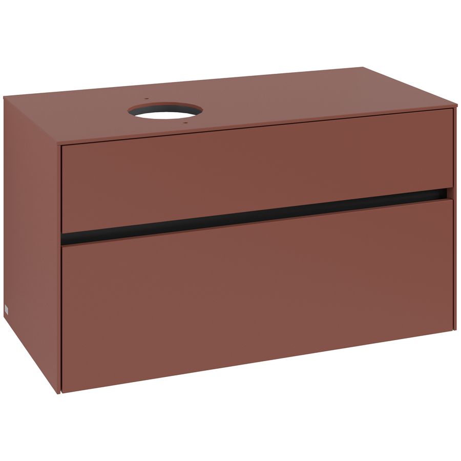 Wastafelonderkast Collaro 1000x548x500mm Wine Red C039B0AH
