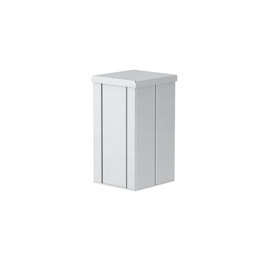 Mediazuil vloer 250x130x140 Aluminium puur wit