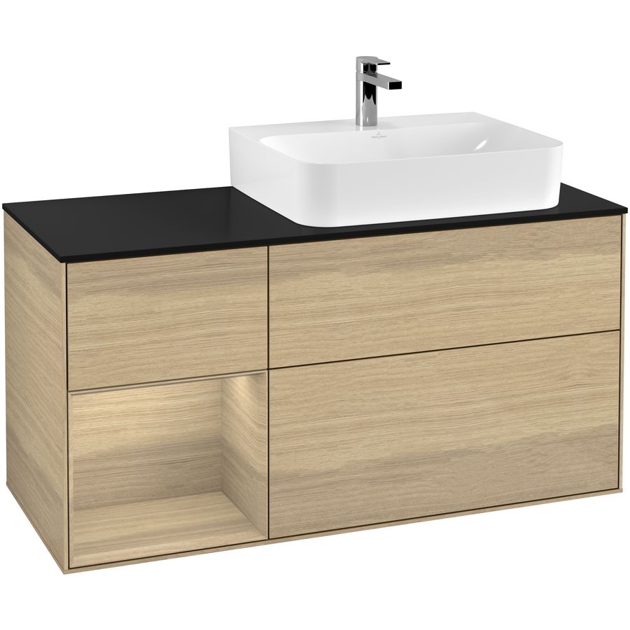 Wastafelonderkast Finion 1200x603x501mm Oak Veneer G142PCPC