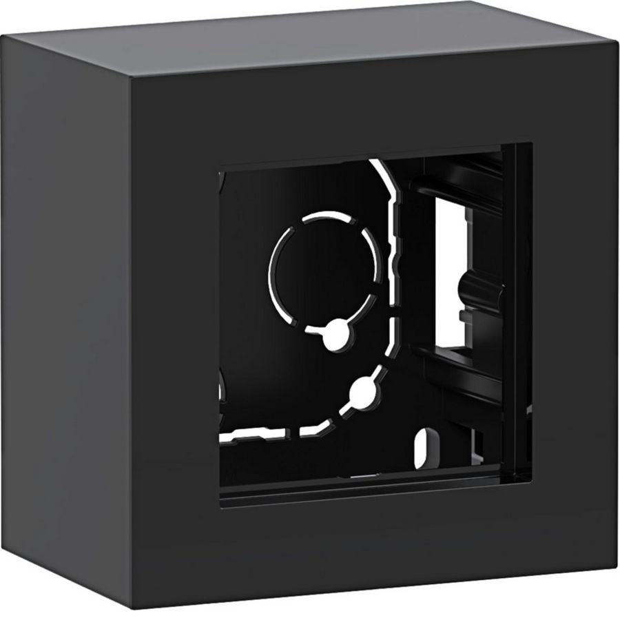 Behuizing 1-voudig hoog design opbouw A.8 nachtzwart glanzen