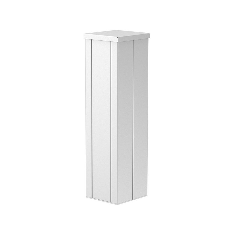 Mediazuil vloer 500x130x140 Aluminium puur wit