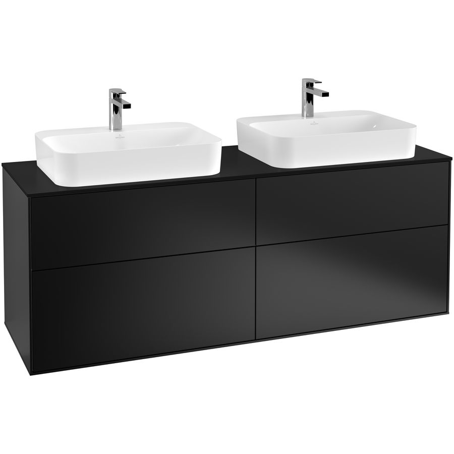 Wastafelonderkast Finion 1600x603x501mm Black Matt Lacquer G43200PD