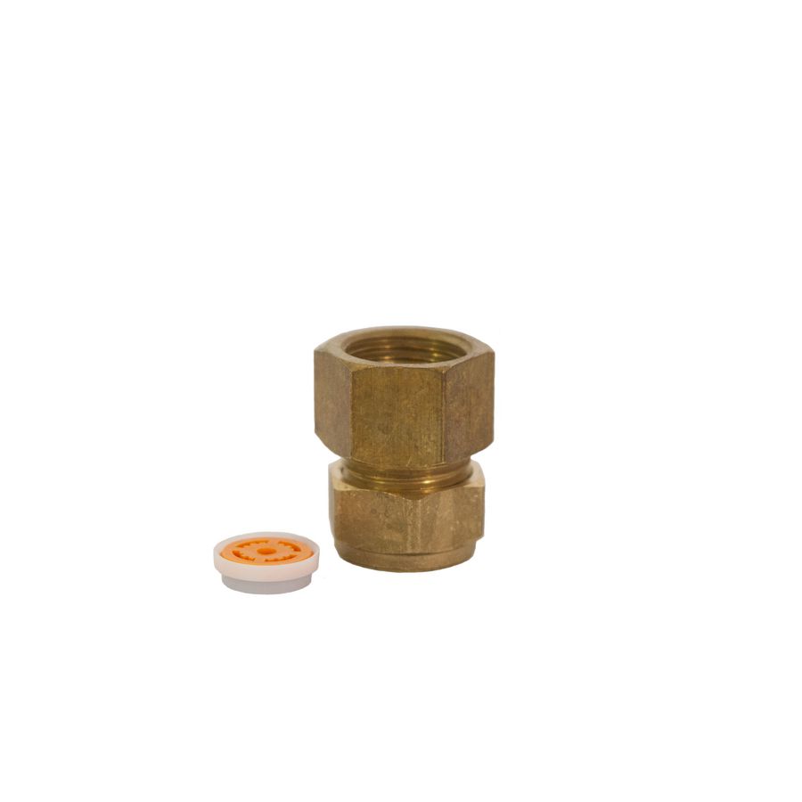 Waterdoseerventiel ProDos DWK 9l/min. messing 15mm klem x 1/2"bi.dr.