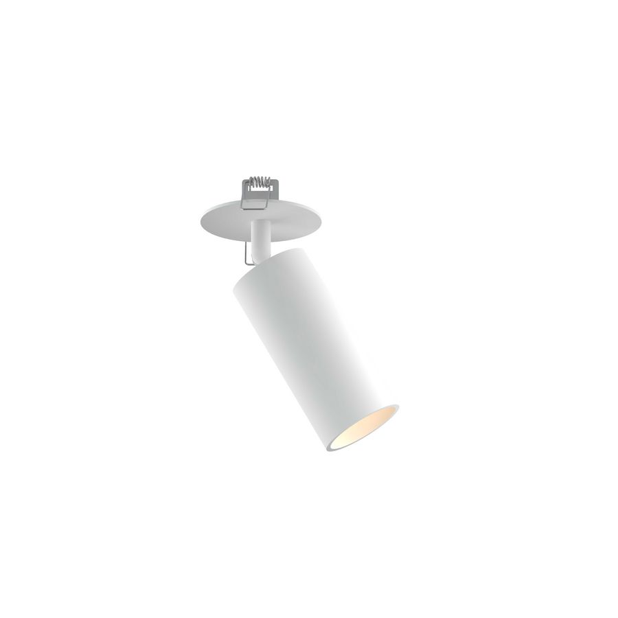 Cilindervormige verlichting GU10 2700K IP44 dimbaar en kantelbaar 5,5cm mat wit
