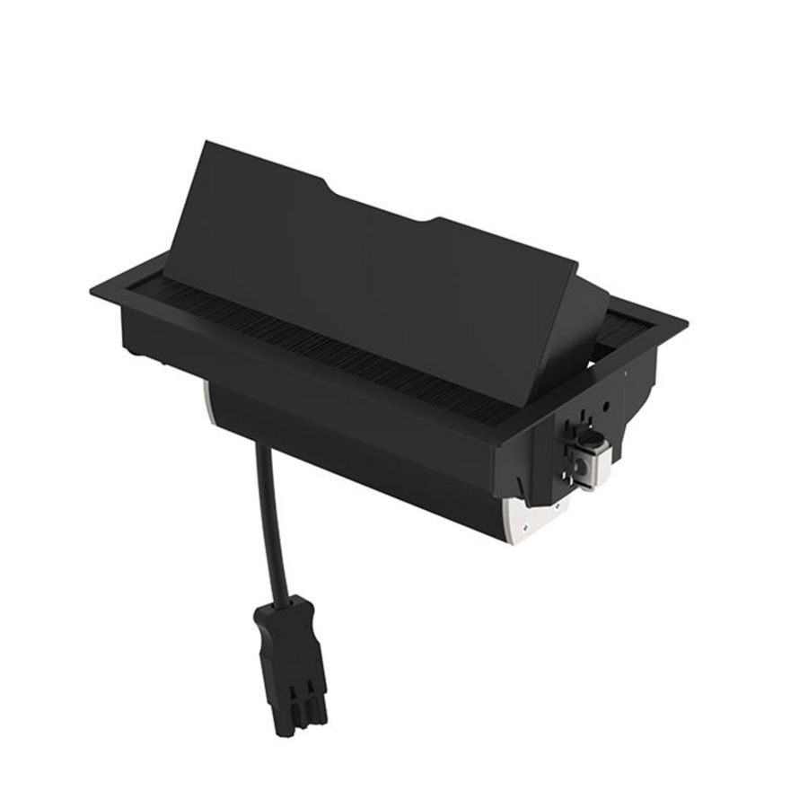 Bureau-inbouwunit Tesla zwart 3x WCD