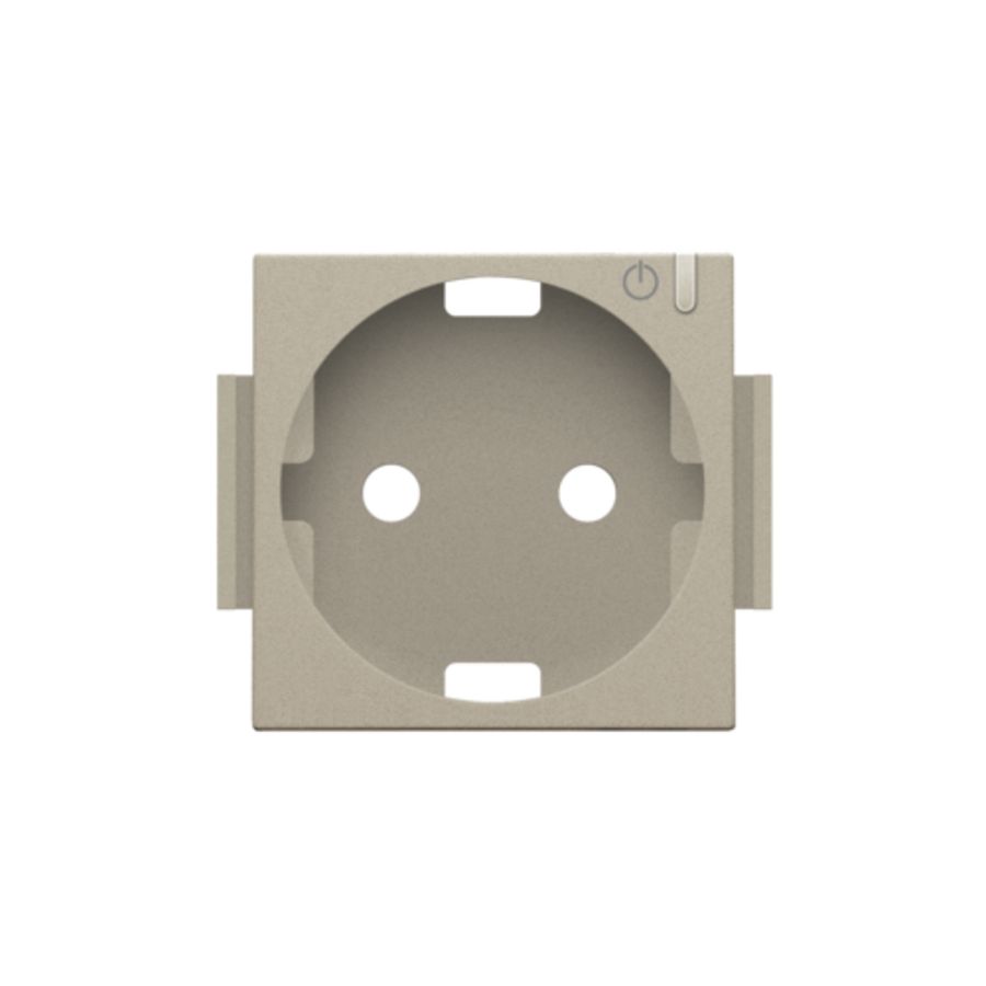 Afwerkingsset geconn. schakelbaar stopcontact+knop champagne