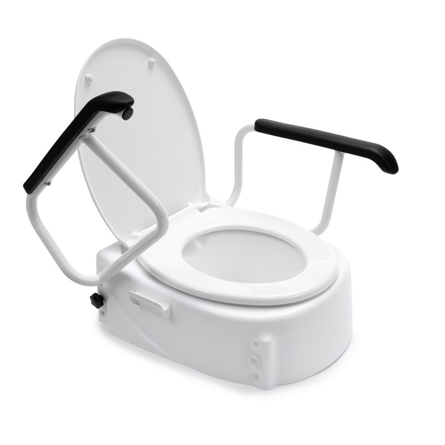 Toiletverhoger met armleuning en deksel
