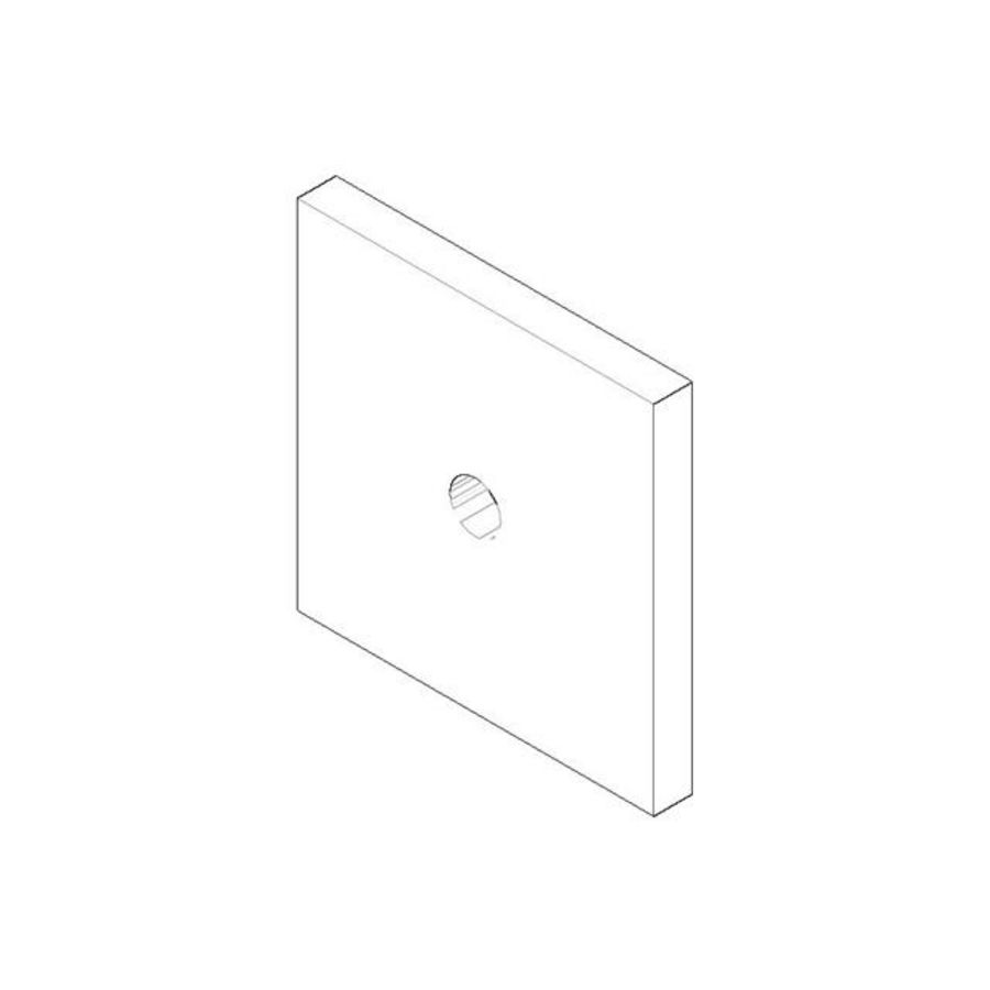 Rozet M15x1 78x78x8,5mm Champagne (22kt Goud)