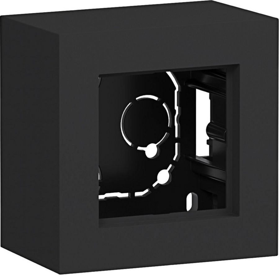 Behuizing 1-voudig hoog design opbouw A.8 nachtzwart mat