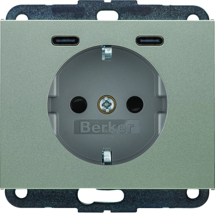 WCD RA 2xUSB C (PD) K.5 edelstaal