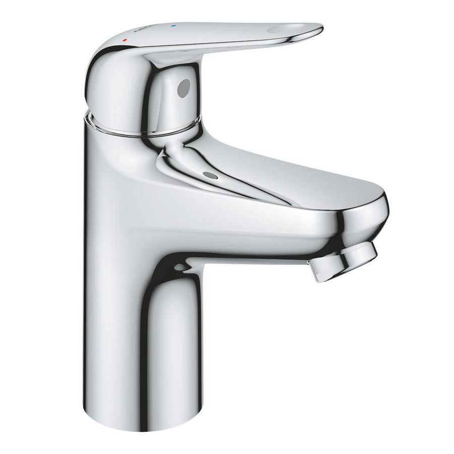 Euroeco S-Size wastafelmengkraan 1-hendel energy saving incl. push open afvoerplug 1.1./4" (prof)