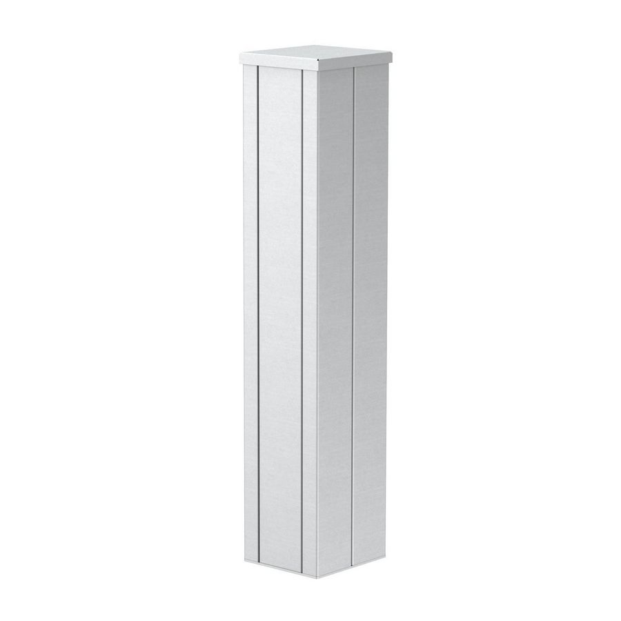 Mediazuil vloer 675x130x140 Aluminium puur wit