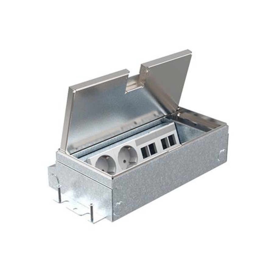 Smartbox Pro vloercd. 65mm 2xWCD 4xData-uitsp X10 deksel