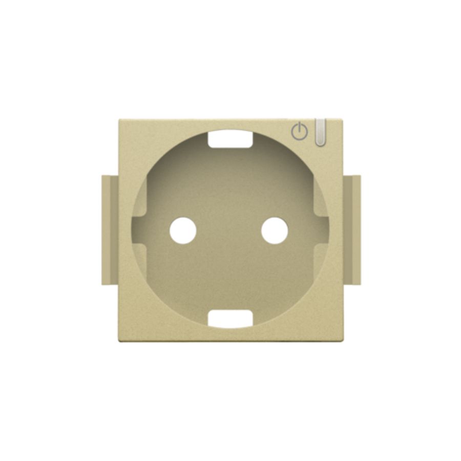 Afwerkingsset geconn. schakelbaar stopcontact+knop gold