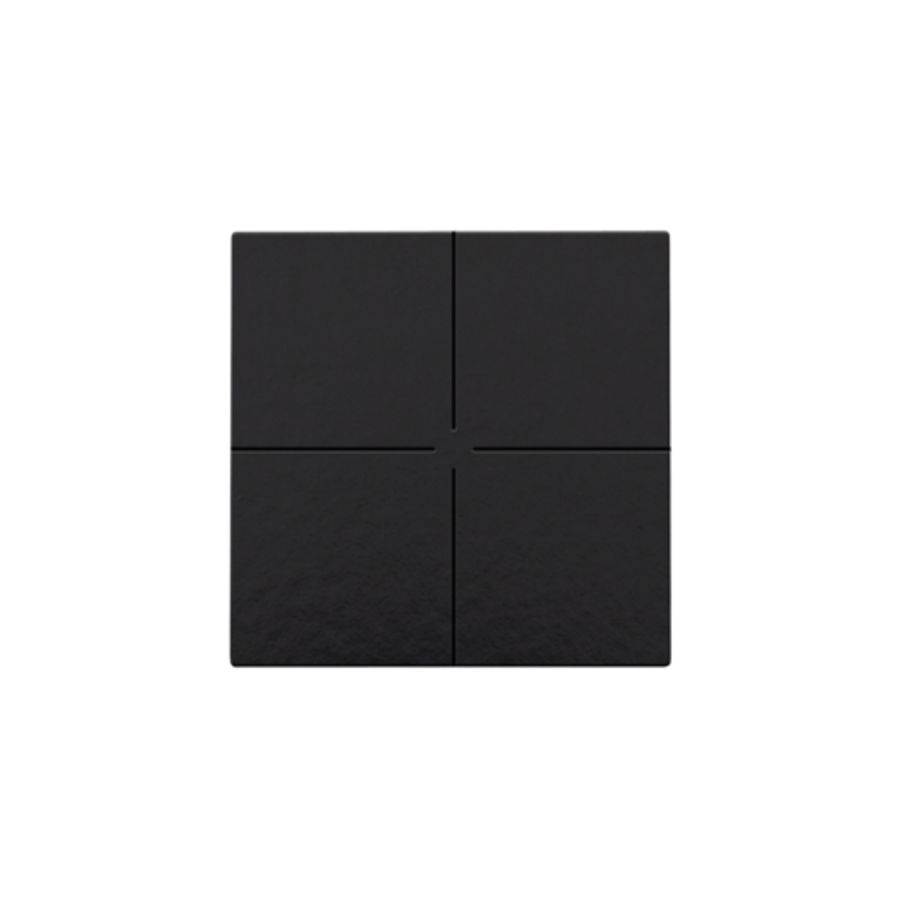 4-voudig drukknop Home Control piano black coated