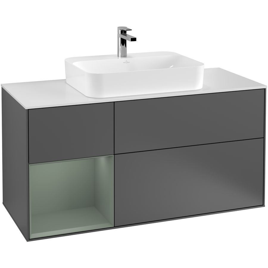 Wastafelonderkast Finion 1200x603x501mm Antr. Matt Lacquer G411GMGK