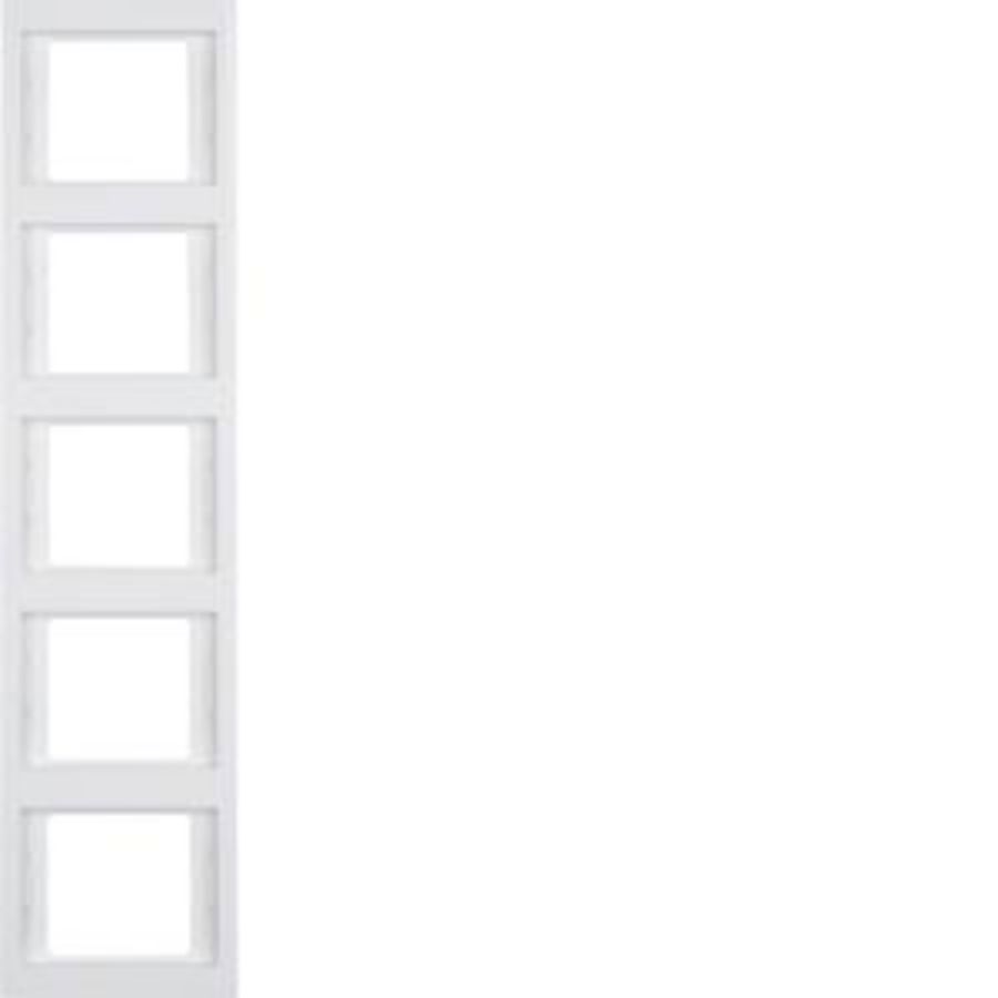 Afdekraam 5-v vert. berker K.1 polar wit glans