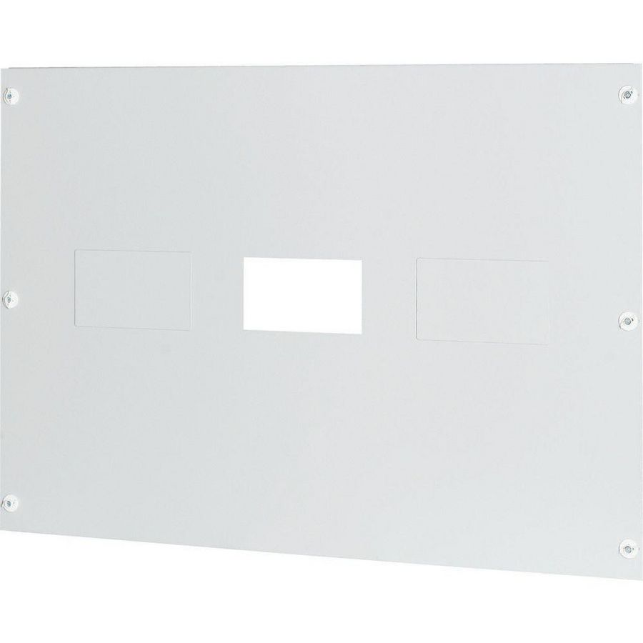 Frontplaat plaatstaal 3xNZM4 vert.aansl. 800x1200mm grijs