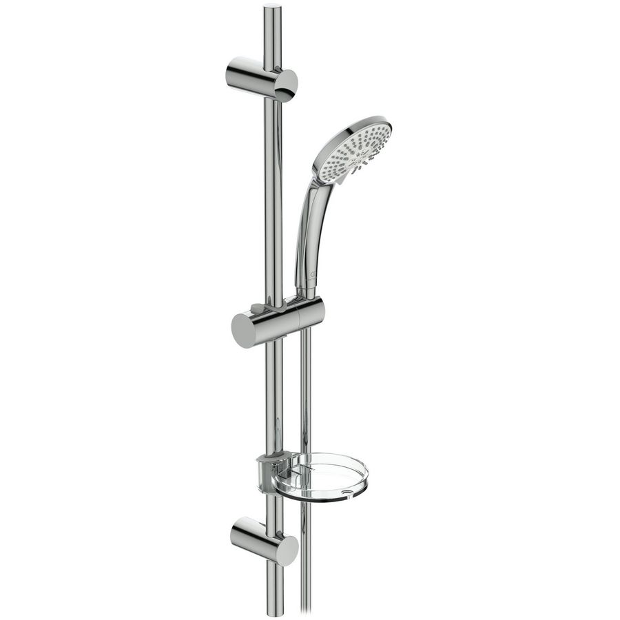Idealrain M3 glijstangcombinatie 720mm chroom met 3 straalsoorten handdouche