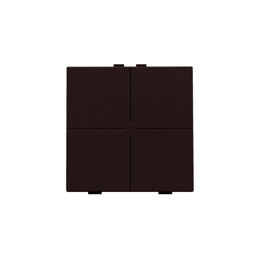 4-voudig drukknop Home Control dark brown