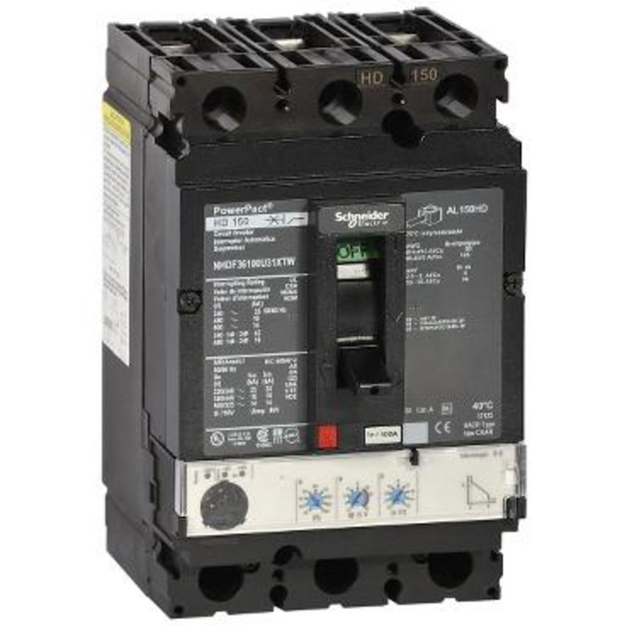 H-Frame 3P 100A 25kA -Micrologic 3.0 b Powerpact Multistand.