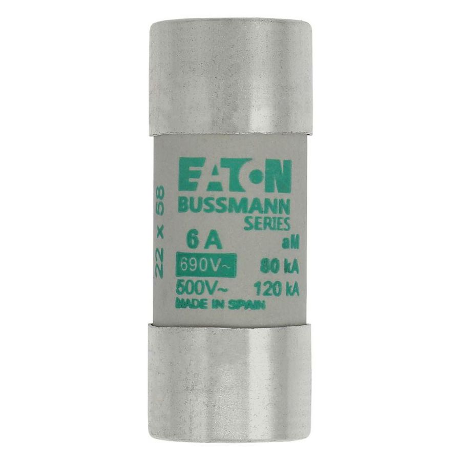 Zekering laagspanning 6A AC 690V 22x58mm aM IEC VVE=10