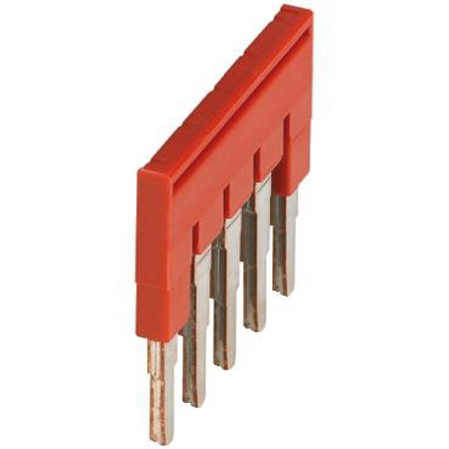 Plug-in brug voor 4mm2 klemmen 5P Rood NSYTR VVE=50