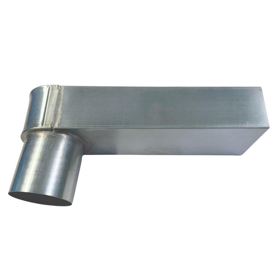 Zinken HWA stadsuitloop klassiek 80mm-60x80mm lengte 31cm