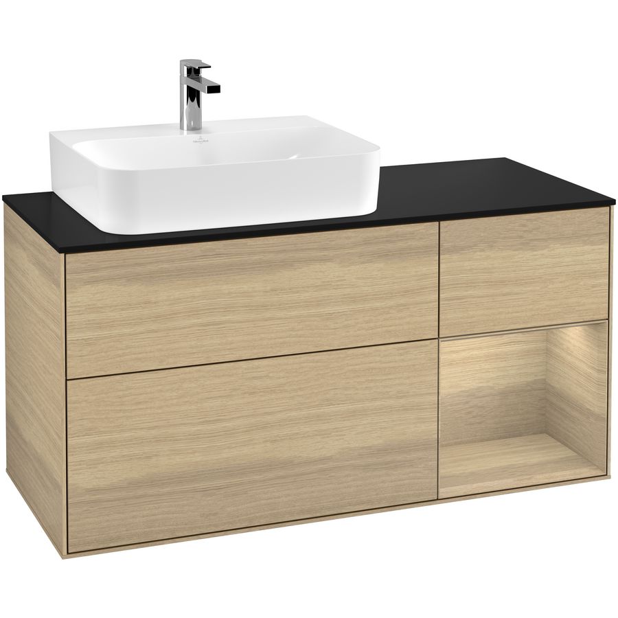 Wastafelonderkast Finion 1200x603x501mm Oak Veneer G152PCPC