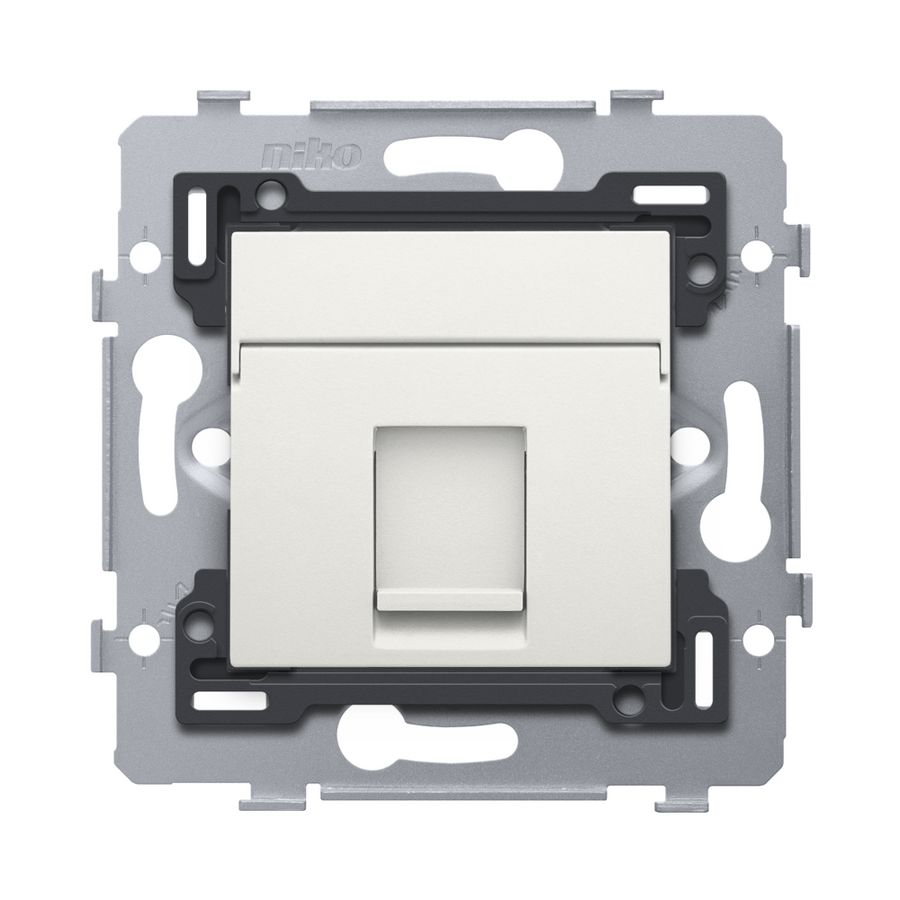 Stopcontact 1RJ45-aansl. STP Cat. 5E PoE++ vlak white