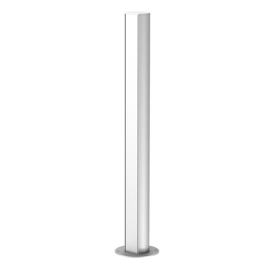 Mediazuil vloer 675x70x60 Aluminium puur wit