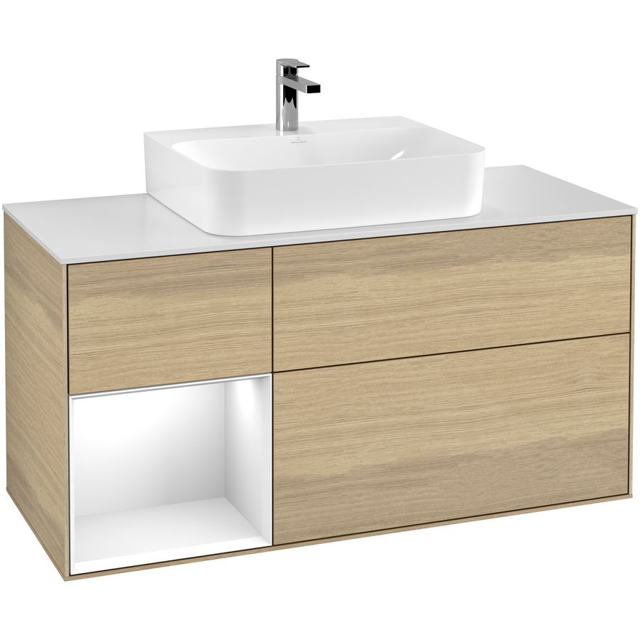 Wastafelonderkast Finion 1200x603x501mm Oak Veneer G161GFPC
