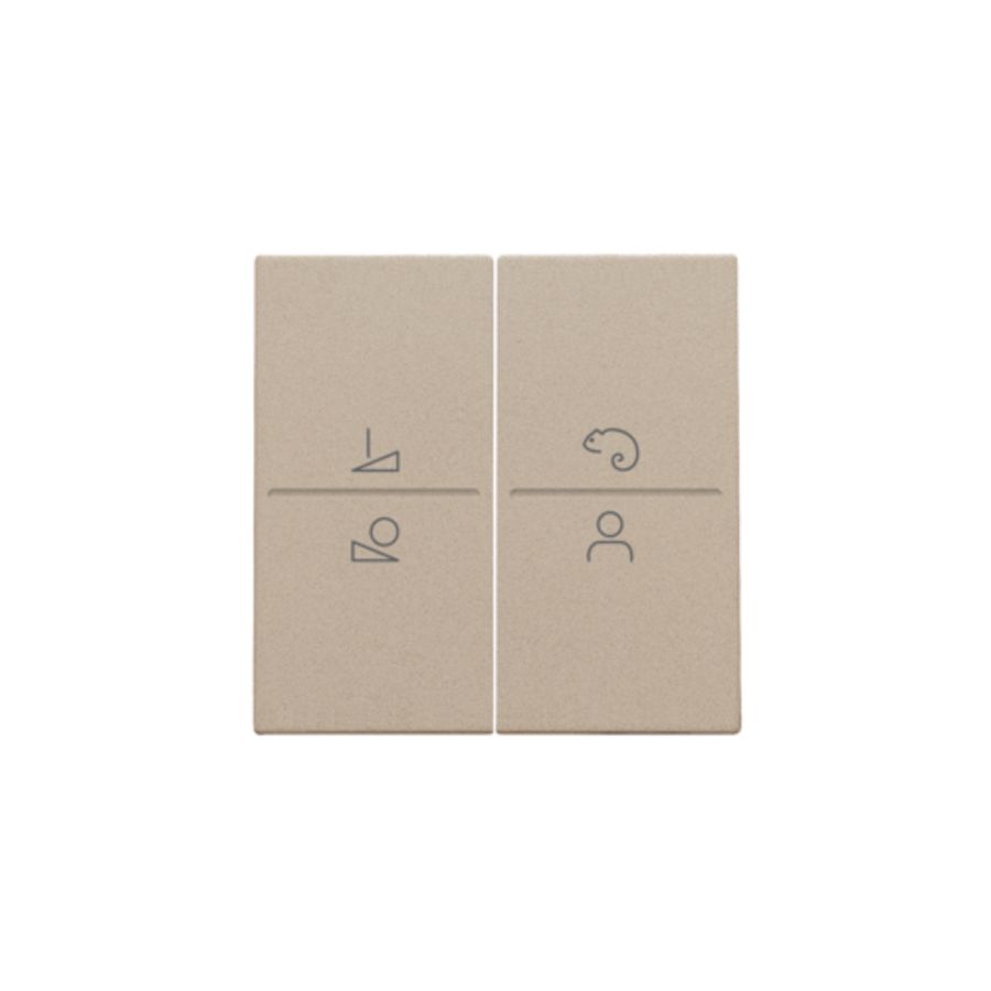 Afwerkingsset draadloze schakelaar 4 bed.knoppen champagne