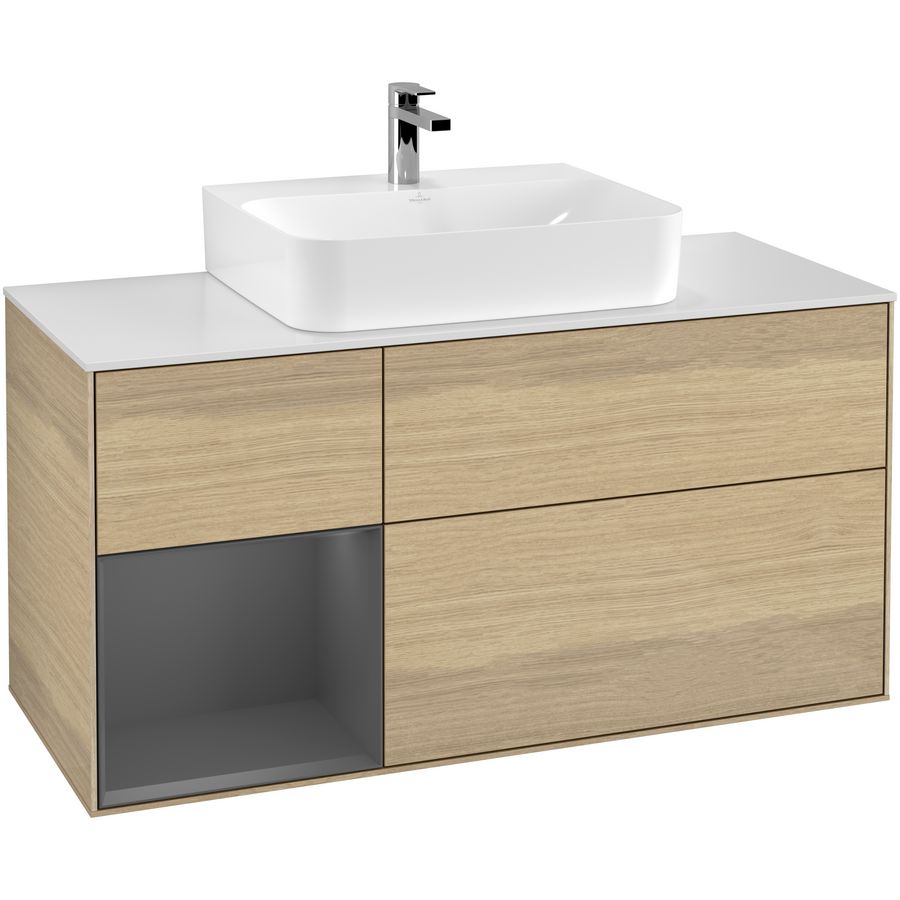 Wastafelonderkast Finion 1200x603x501mm Oak Veneer G161GKPC