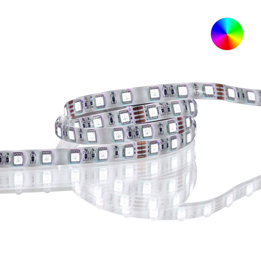 LED strip 24V 60LED/mtr. 5050 IP52 L=5mtr. RGB