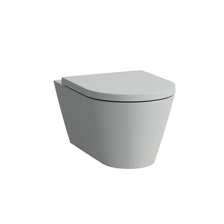 Kartell wandcloset rimless diepspoel 545mm mat grijs (excl. zitting)