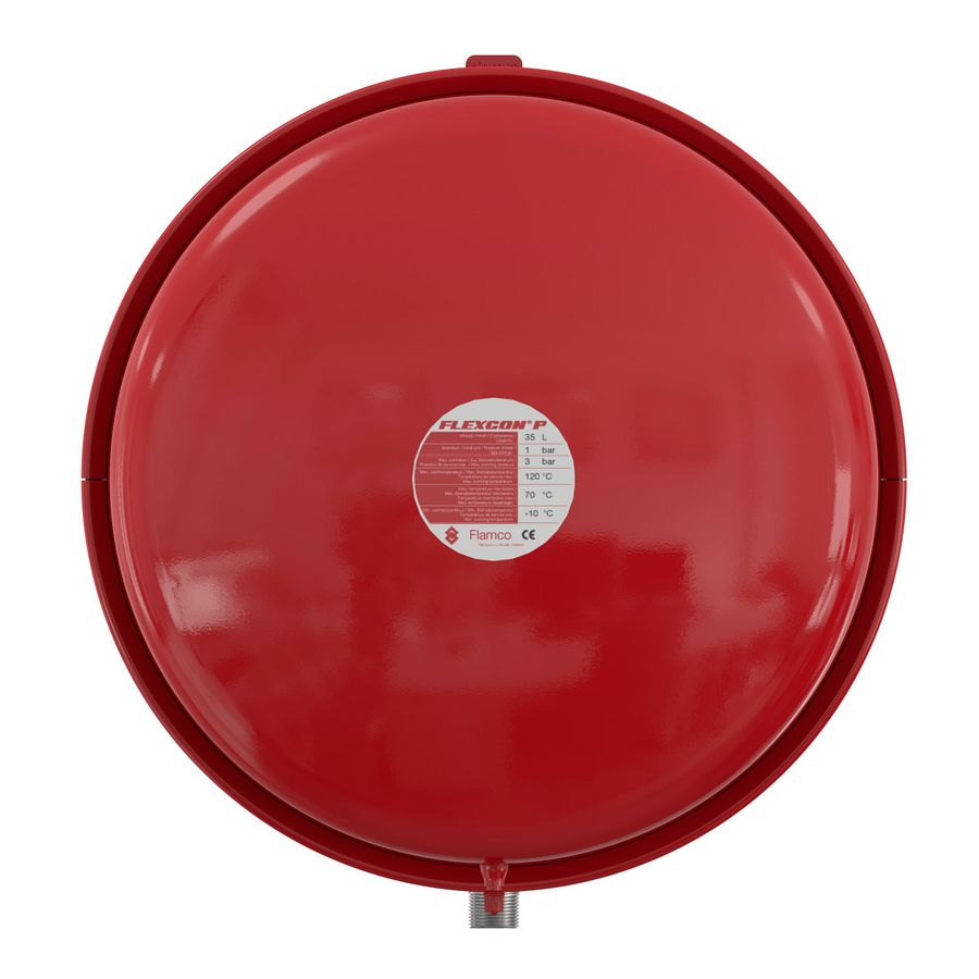 Expansievat plat / discusvorm Flexcon P 35/1,0bar max 3bar