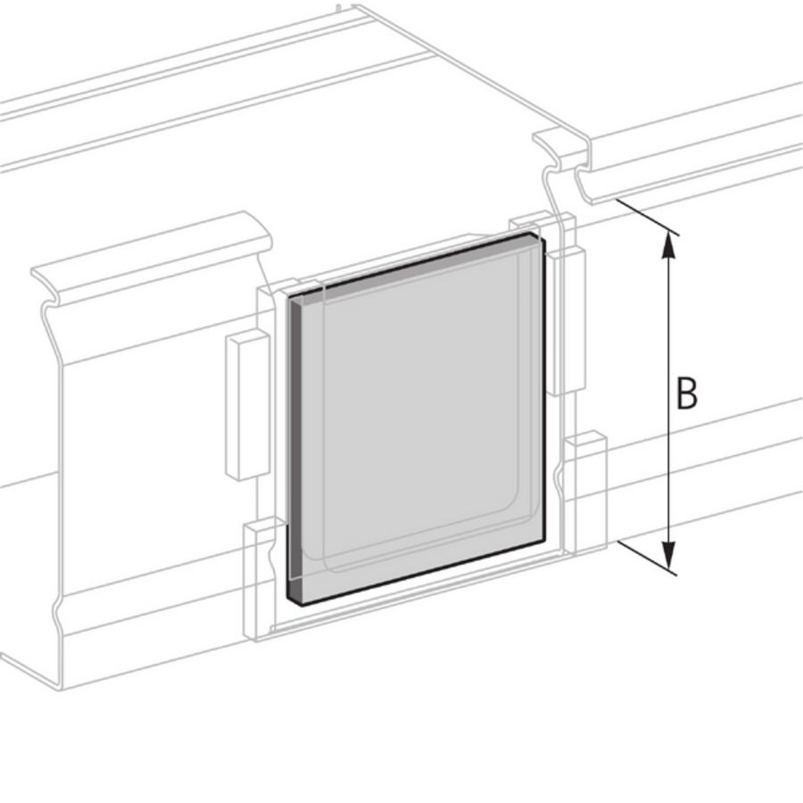 Blindplaat voor KSSV B 40mm H 40mm TPE VVE=25