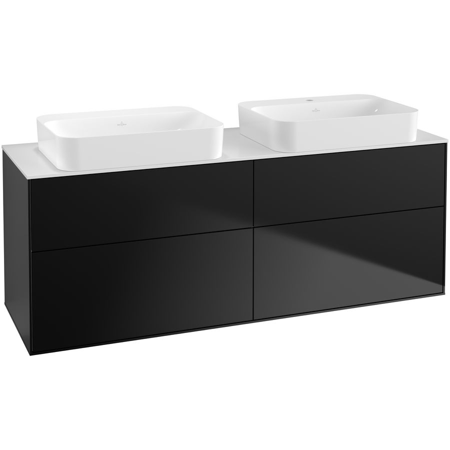 Wastafelonderkast Finion 1600x603x501mm Black Matt Lacquer G72100PD