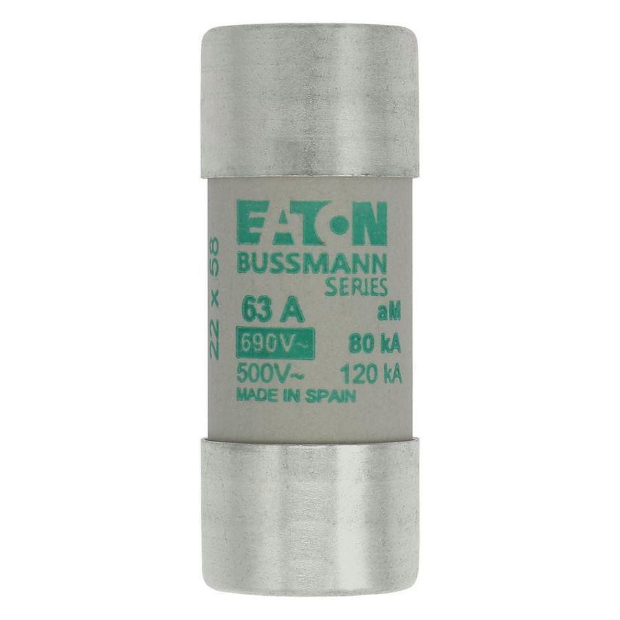 Zekering laagspanning 63A AC 690V 22x58mm aM IEC VVE=10