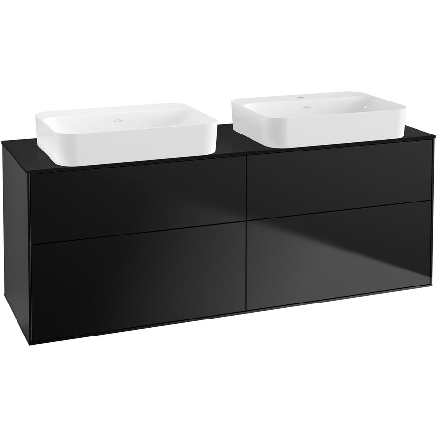 Wastafelonderkast Finion 1600x603x501mm Black Matt Lacquer G72200PD