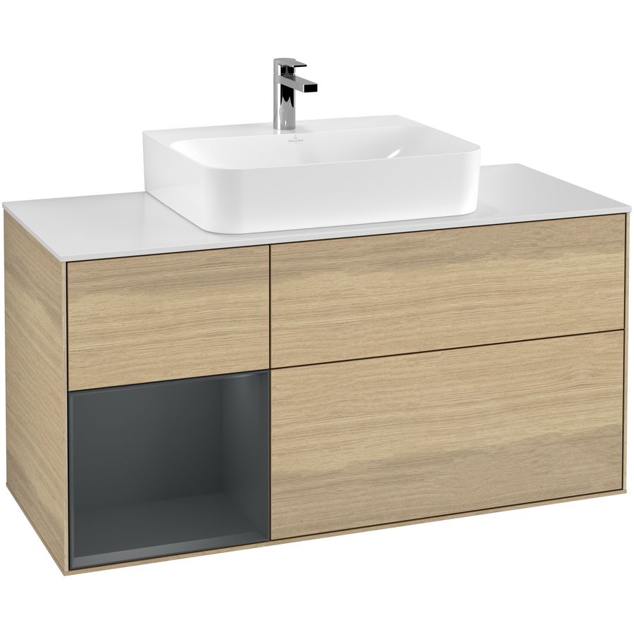 Wastafelonderkast Finion 1200x603x501mm Oak Veneer G161HGPC