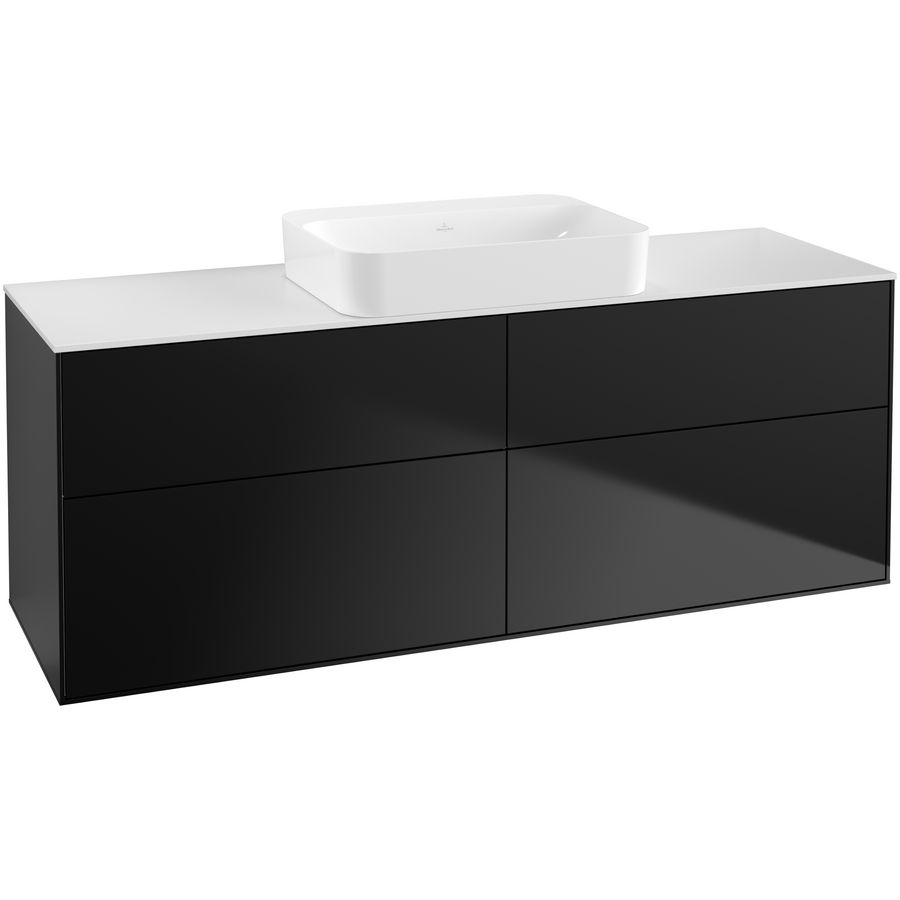 Wastafelonderkast Finion 1600x603x501mm Black Matt Lacquer G73100PD