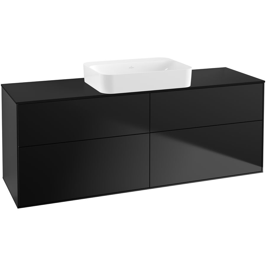 Wastafelonderkast Finion 1600x603x501mm Black Matt Lacquer G73200PD