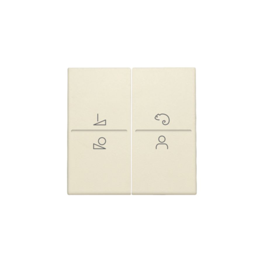 Afwerkingsset draadloze schakelaar 4 bed.knoppen cream