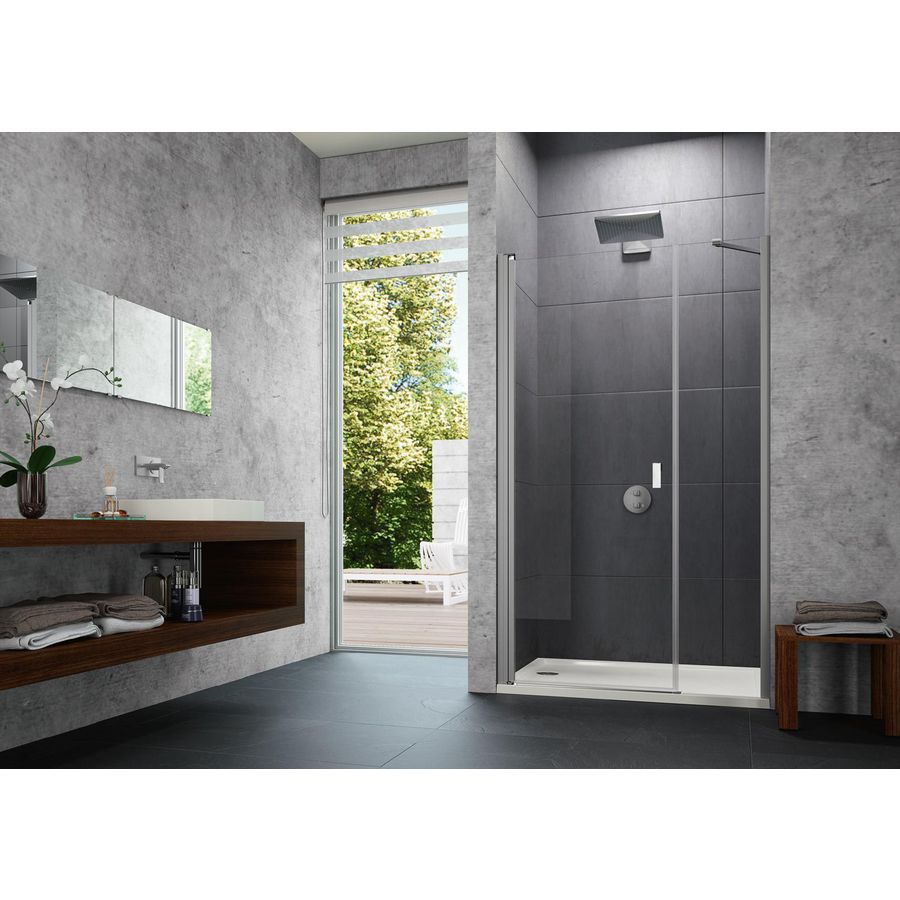 Deur Design P 1185-1215x2000mm zilvermat hldr m.segm. v.nis