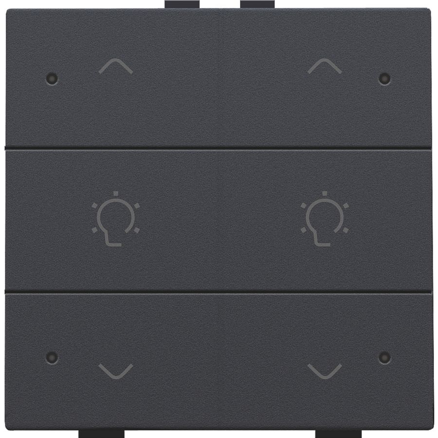Dubbele dimbediening met led Home Control anthracite